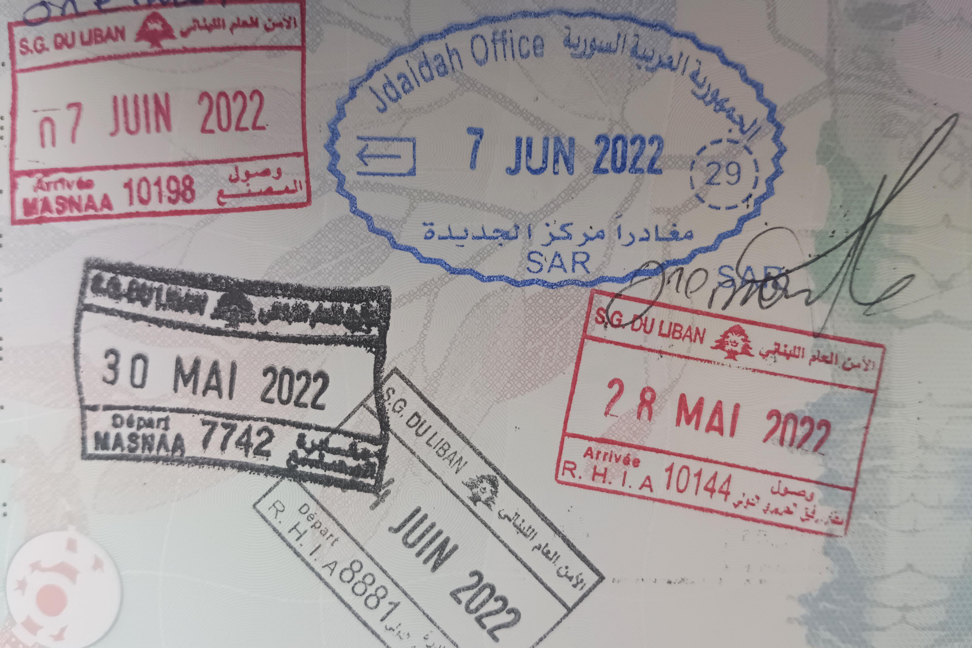 How does travel to Israel affect going to Lebanon and Syria (and vice