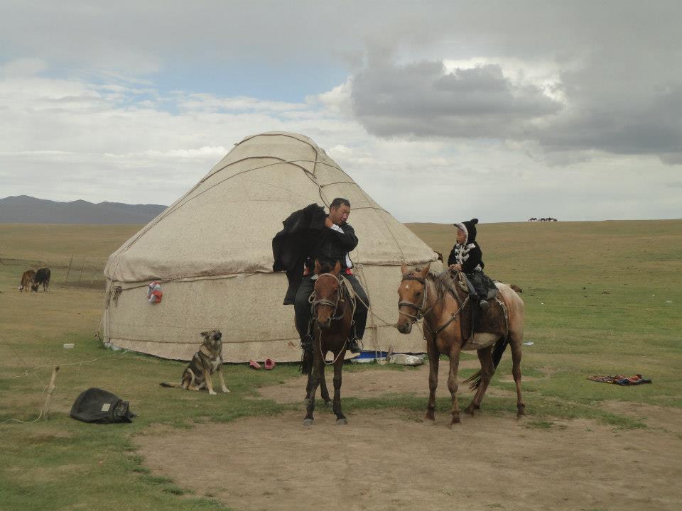 Song Kol yurts and horses, Kyrgyzstan